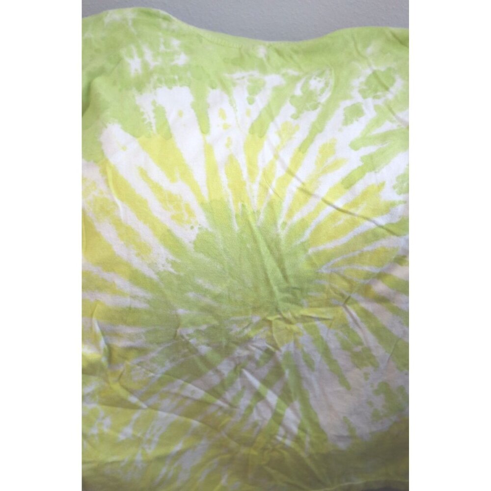 Farm Rio Color Therapy Lime Tie Dye Tank Top Sleeveless Tropical Gorpcore Boho L - Picture 10 of 10